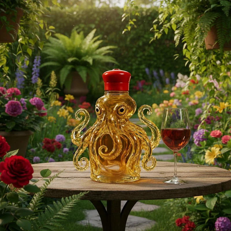Euroselle Artistic Nautical Design Glass Wine Decanter