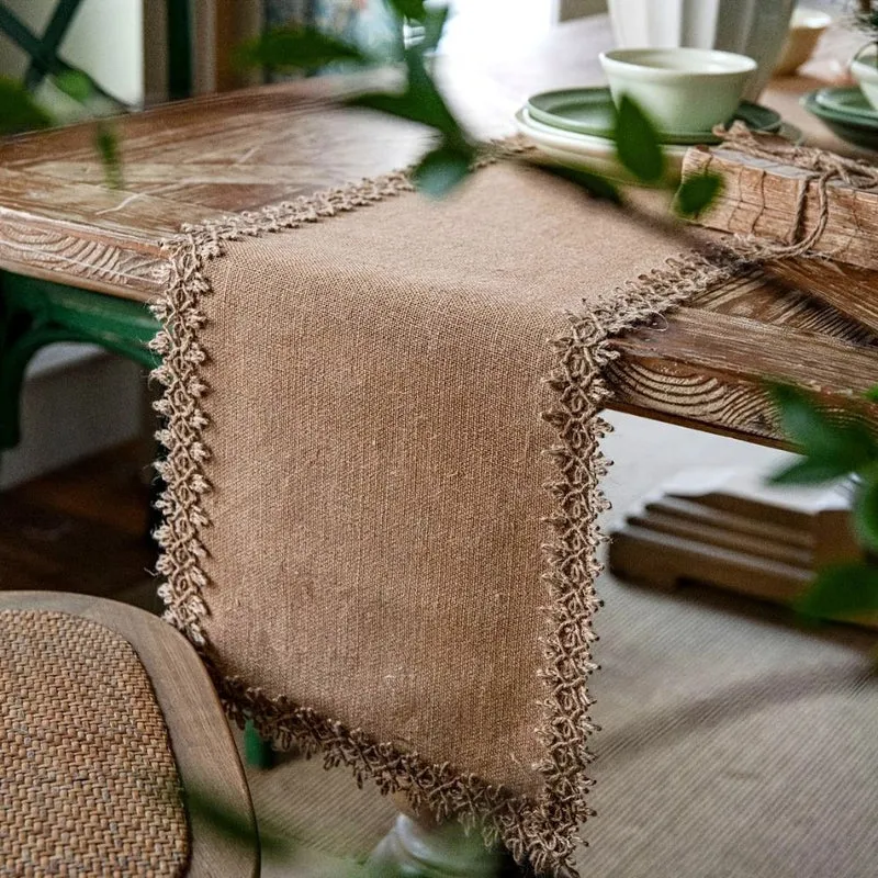 Euroselle Farmhouse Burlap Table Runner For Weddings And Elegant Events
