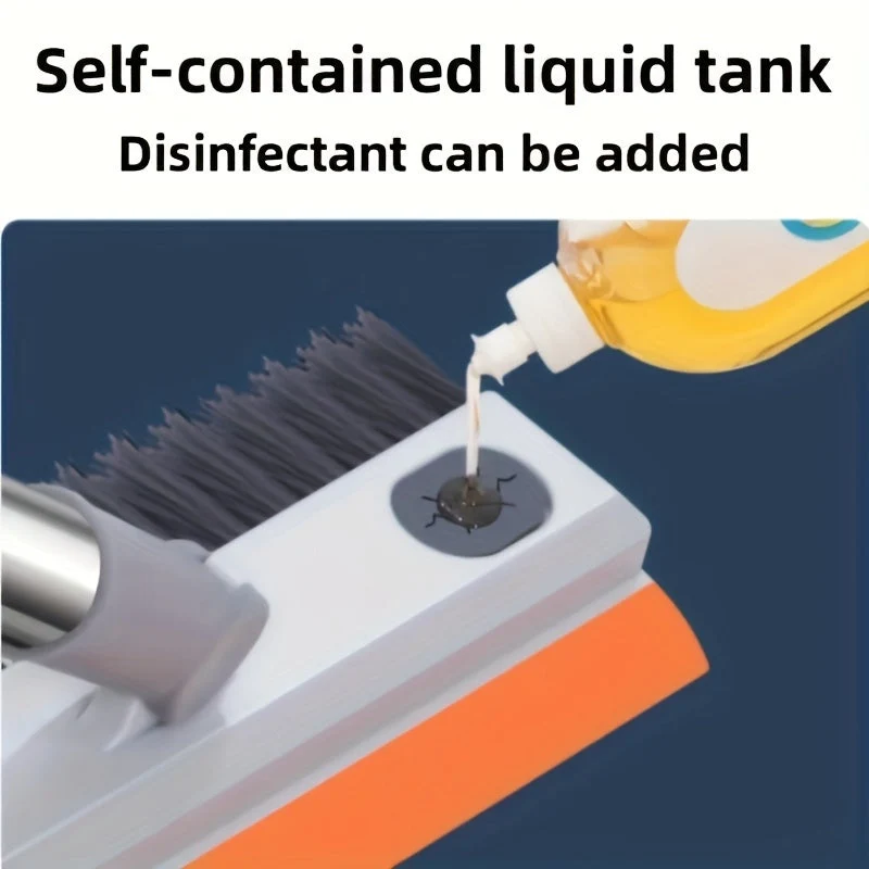 Euroselle Manual Cleaning Brush With Integrated Soap Reservoir For Bathrooms And Kitchens