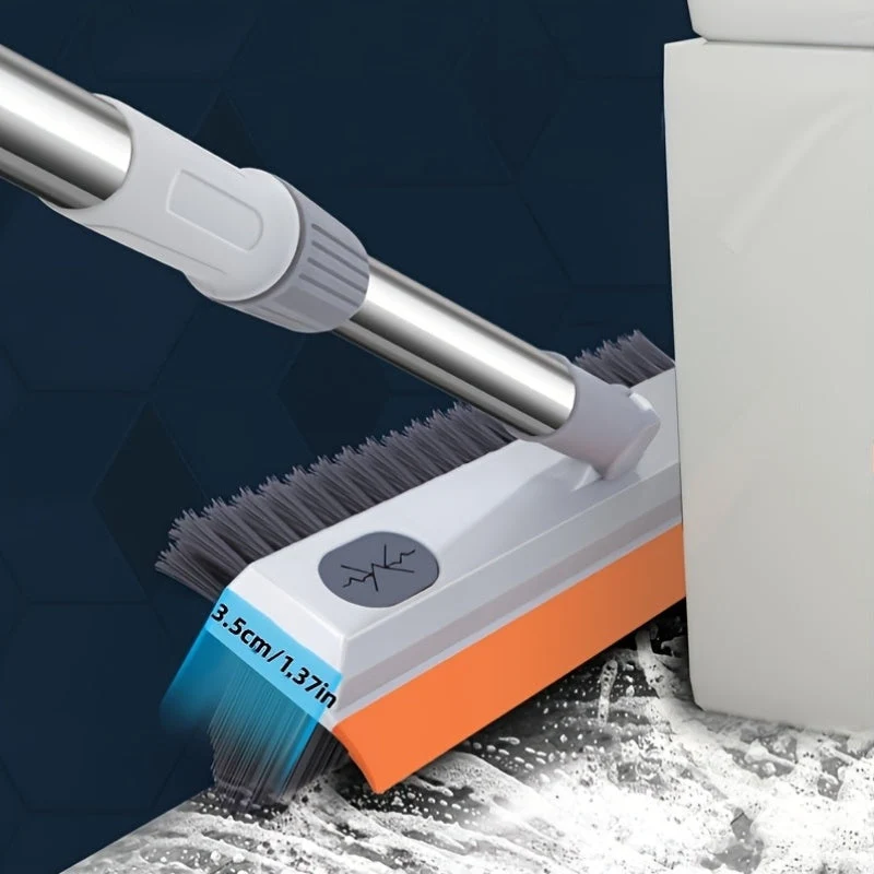 Euroselle Manual Cleaning Brush With Integrated Soap Reservoir For Bathrooms And Kitchens