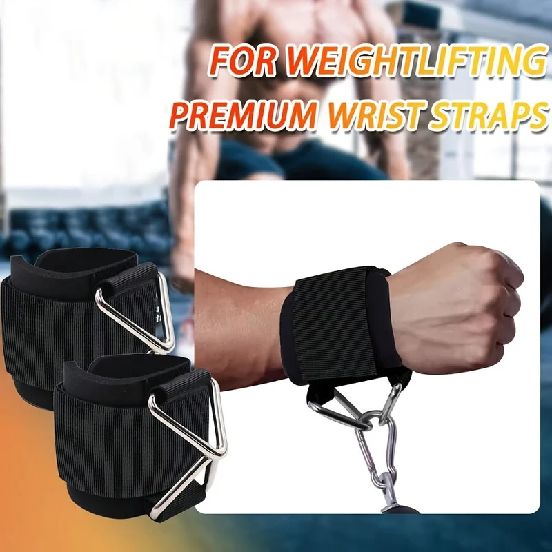 Euroselle Adjustable Anti-Slip Wrist Straps For Stronger Lifts And Grip