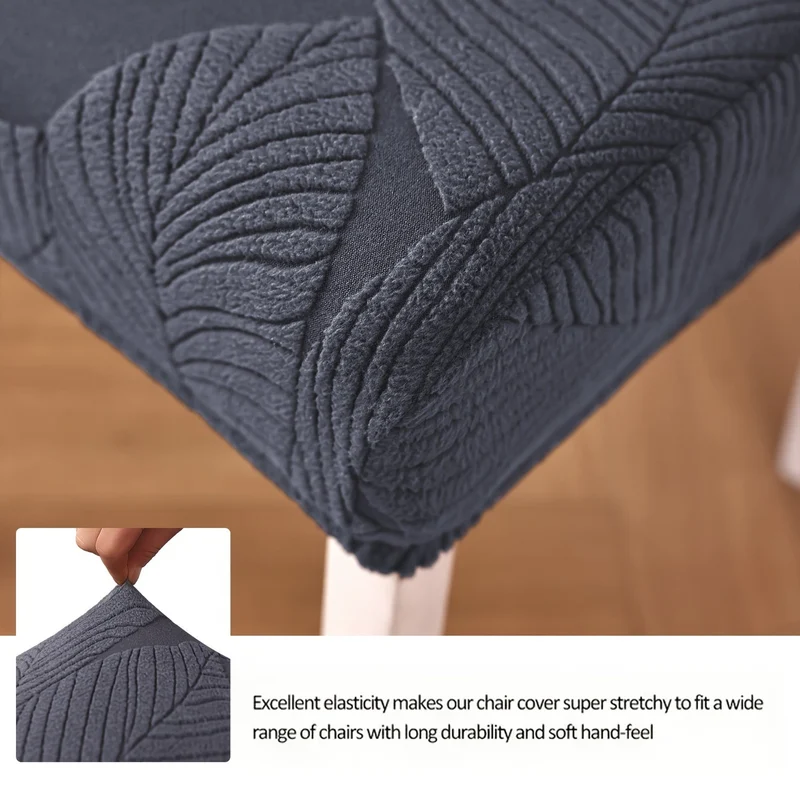 Euroselle Soft Stretch Leaf Pattern Chair Covers For Effortless Chair Renewal