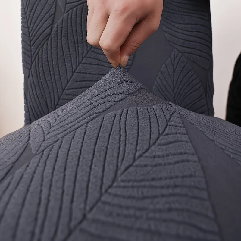 Euroselle Soft Stretch Leaf Pattern Chair Covers For Effortless Chair Renewal