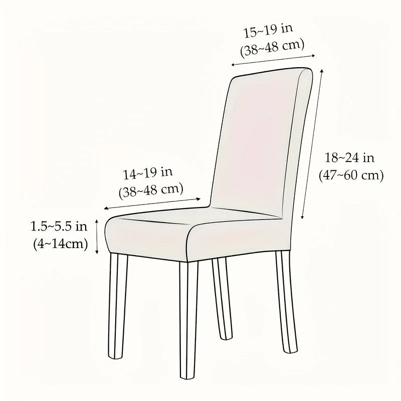 Euroselle Soft Stretch Leaf Pattern Chair Covers For Effortless Chair Renewal