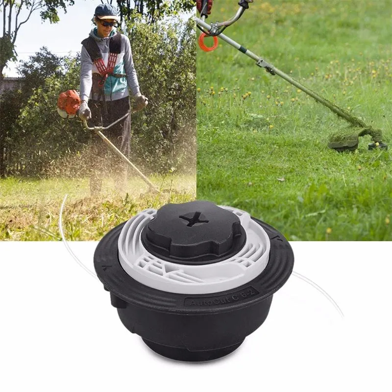 Euroselle C6-2 Trimmer Head For Grass And Weeds, Durable Precision Cutting Head