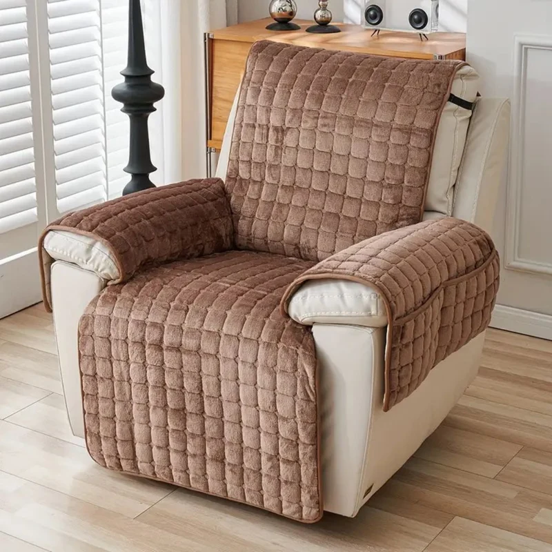 Euroselle Protective Microfiber Recliner Cover With Stretch Fit