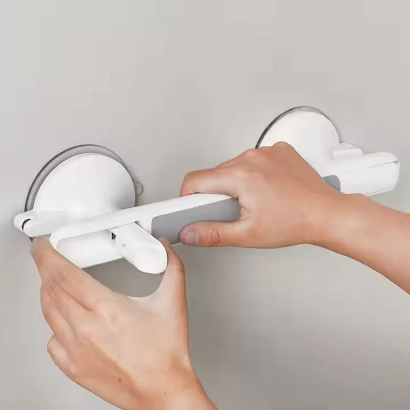 Euroselle Toolless Shower Grab Bar With Suction Mount