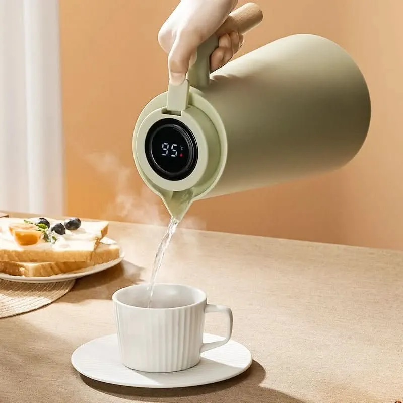 Euroselle Smart Temperature Display Thermos Flask With Digital Lid