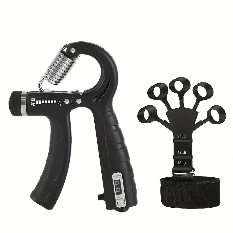 Euroselle Adjustable Hand Strength Trainer Set for Grip and Finger Training
