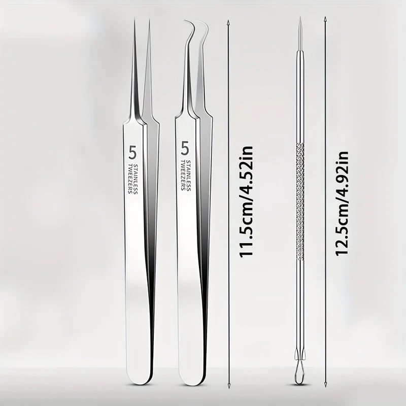 Euroselle Odorless Stainless Steel Blackhead And Whitehead Extractor For Face And Nose