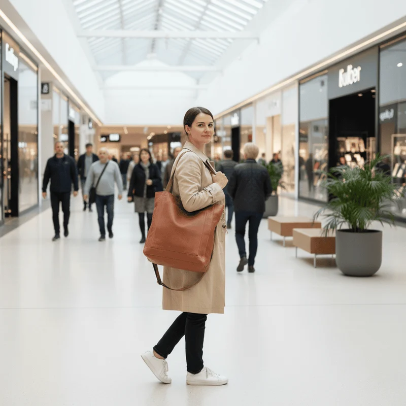 Euroselle Black Shoulder Bag With Durable PU Leather Adjustable Strap And Organized Interior