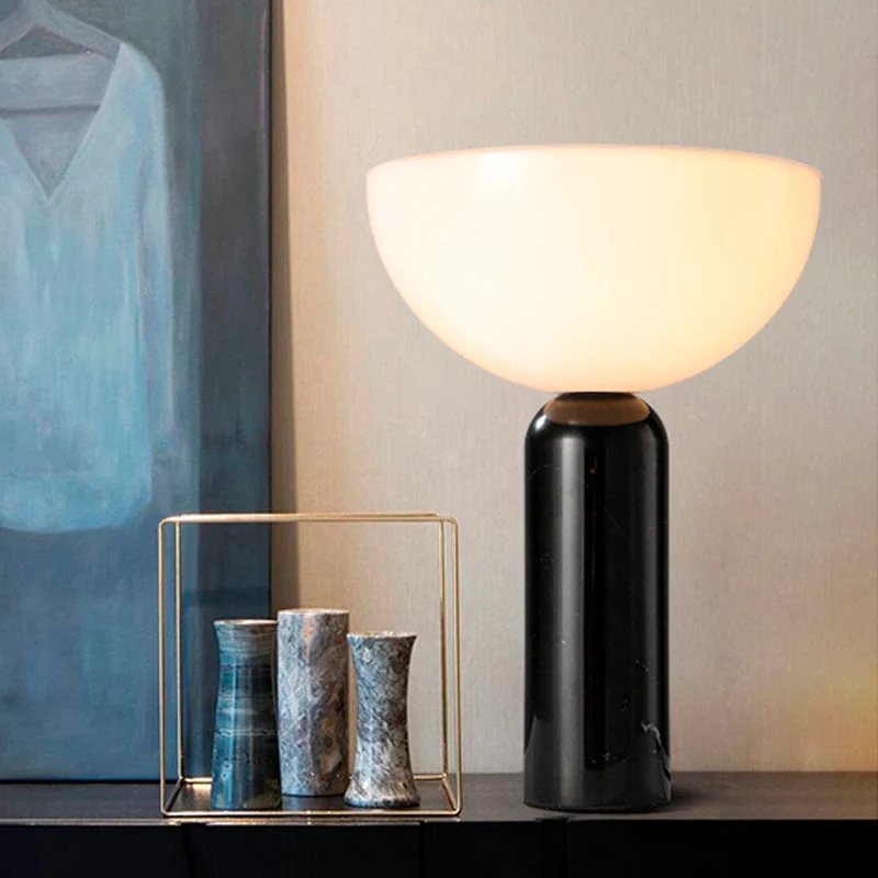 MarbleLuxe Timeless Elegant Marble Table Lamp Euroselle