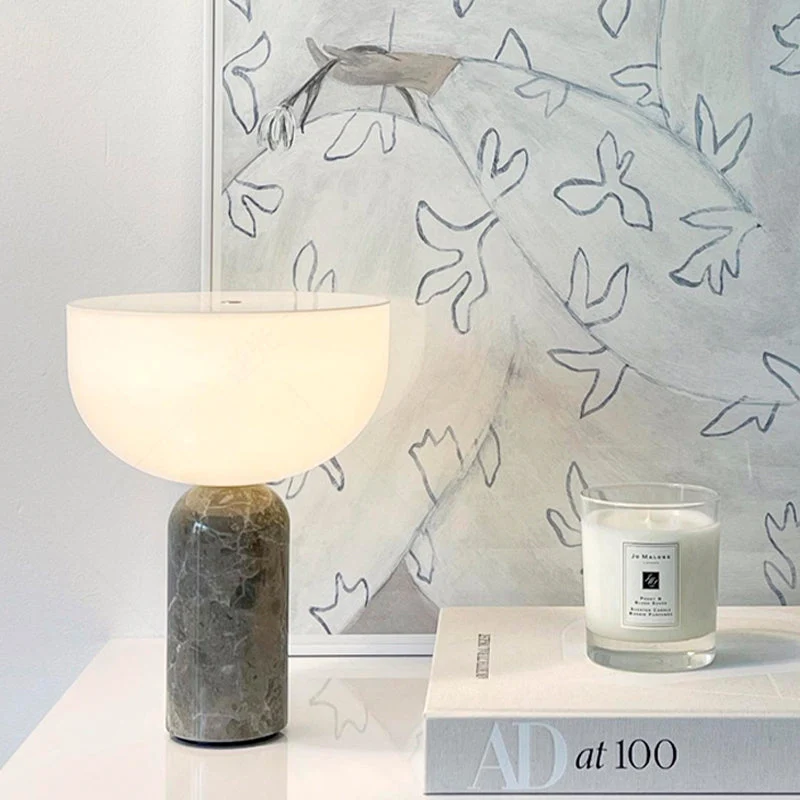 MarbleLuxe Timeless Elegant Marble Table Lamp Euroselle