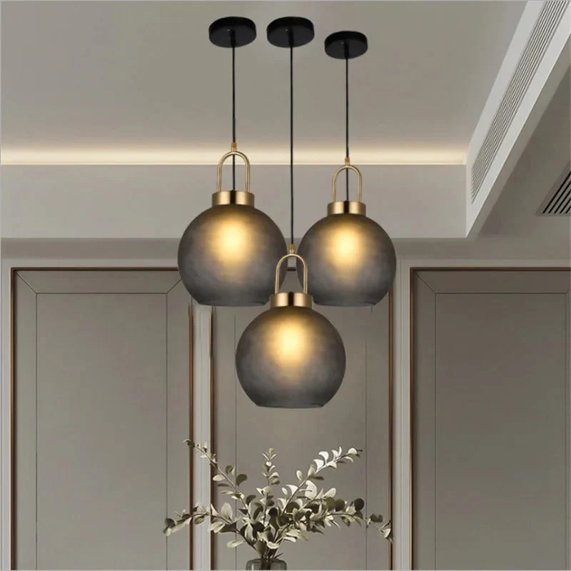 Lumina Glass Accent Light Euroselle With Frosted Gray Or Clear Shade And Brass Details