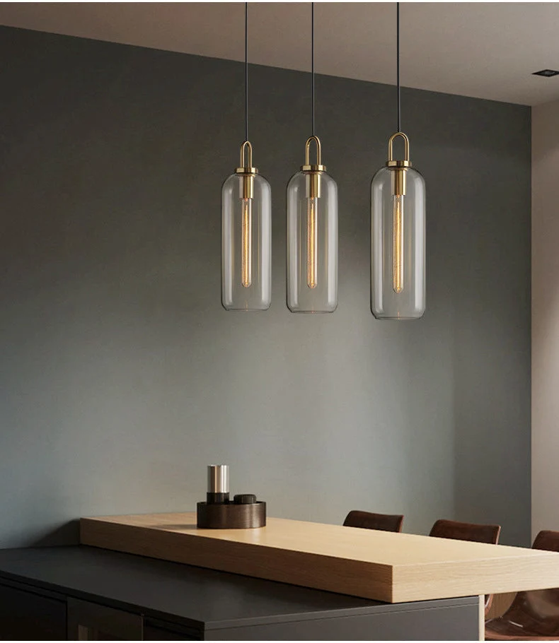 Lumina Glass Accent Light Euroselle With Frosted Gray Or Clear Shade And Brass Details