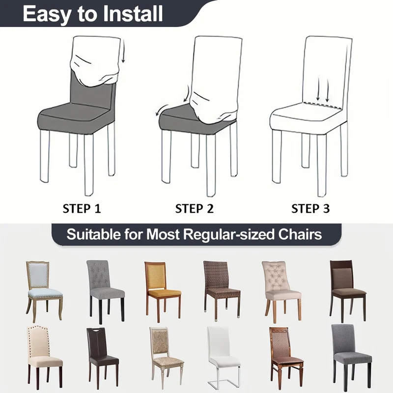 Euroselle Modern Stretch Chair Covers for Soft Chair Protection