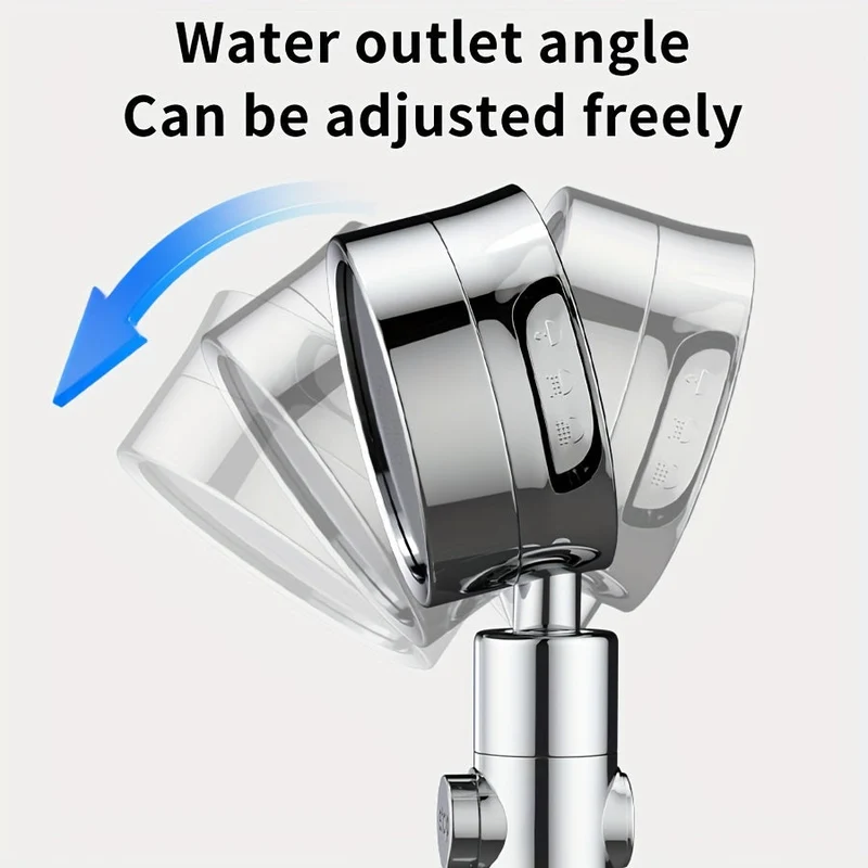 Euroselle Adjustable High-Pressure Shower Head With Three Flow Settings