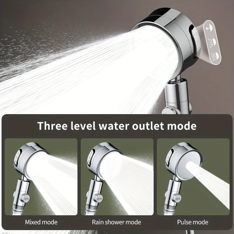 Euroselle Adjustable High-Pressure Shower Head With Three Flow Settings