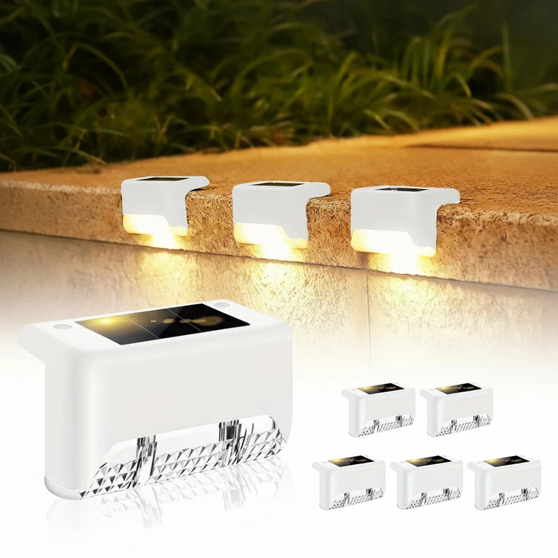 Euroselle 8-Pack Solar Fence And Path Lights Waterproof Garden LEDs