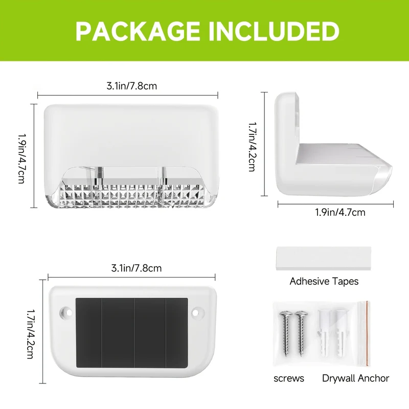 Euroselle 8-Pack Solar Fence And Path Lights Waterproof Garden LEDs