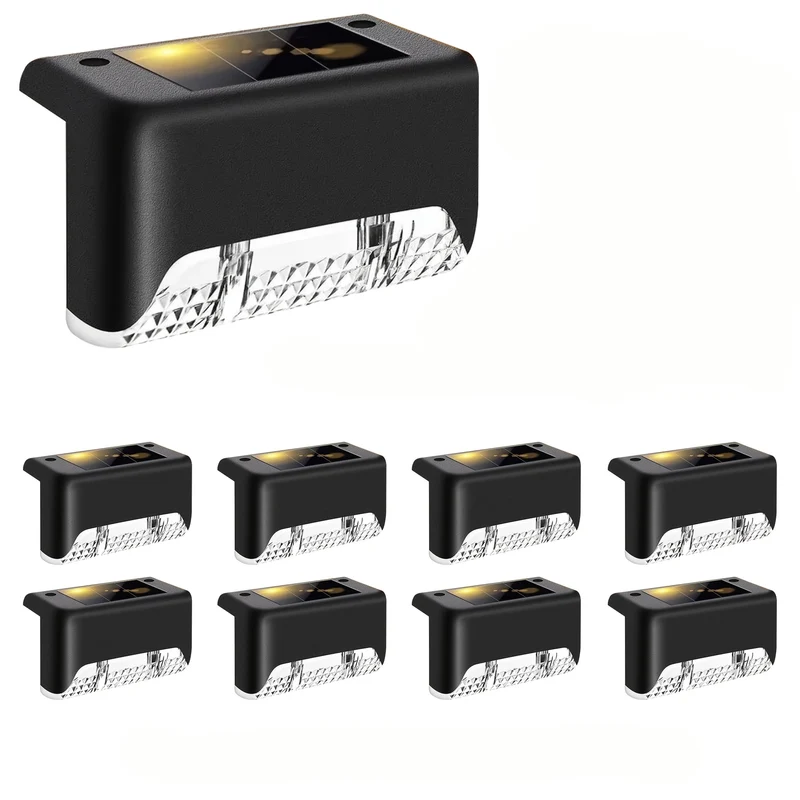 Euroselle 8-Pack Solar Fence And Path Lights Waterproof Garden LEDs