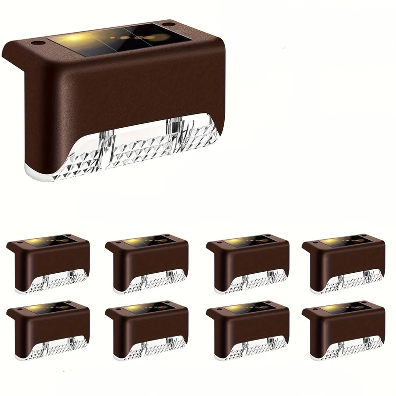 Euroselle 8-Pack Solar Fence And Path Lights Waterproof Garden LEDs