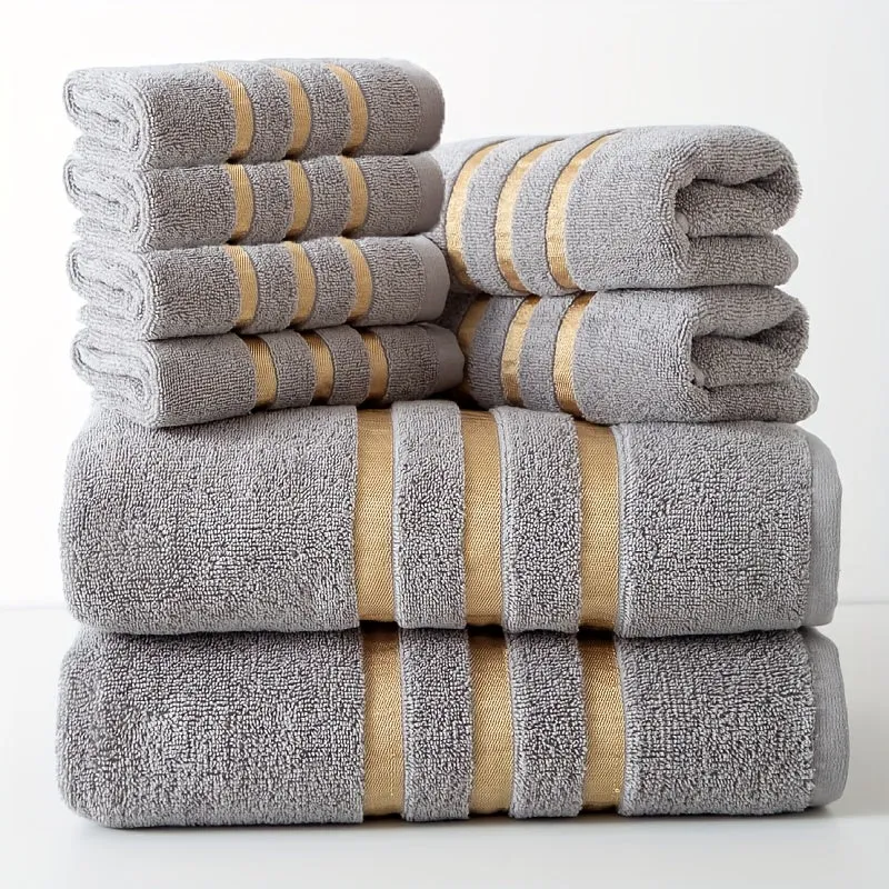 Euroselle Hotel Quality Bath Towels 400 GSM 8 Piece Set