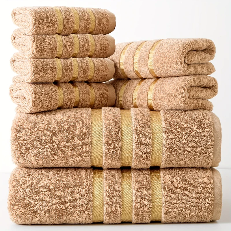 Euroselle Hotel Quality Bath Towels 400 GSM 8 Piece Set