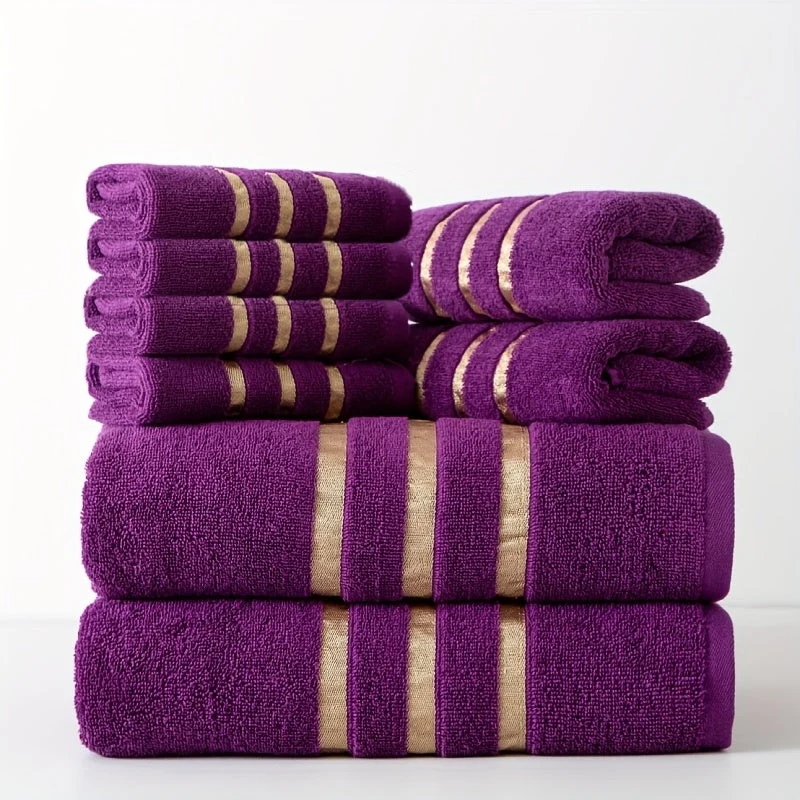 Euroselle Hotel Quality Bath Towels 400 GSM 8 Piece Set