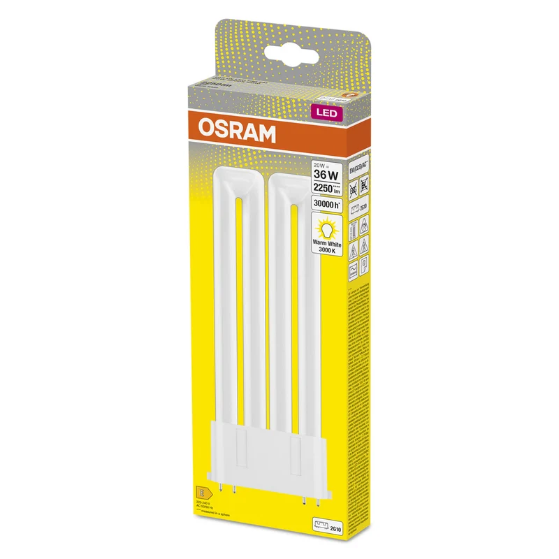 OSRAM DULUX LED F EM & AC MAINS LED Lampe 20W 830 2G10, 2250 lm, 3000 K, Warmweiß