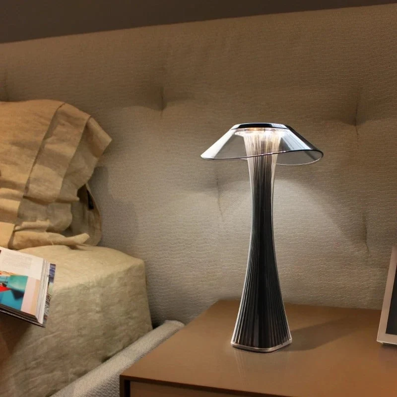 Euroselle Crystal LED Table Lamp With Mood Projection For Restaurant And Bedroom