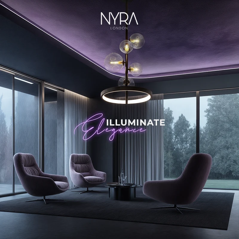 Lucian Bubble Chandelier By Euroselle Aluminum And Hand-Blown Glass Pendant Light