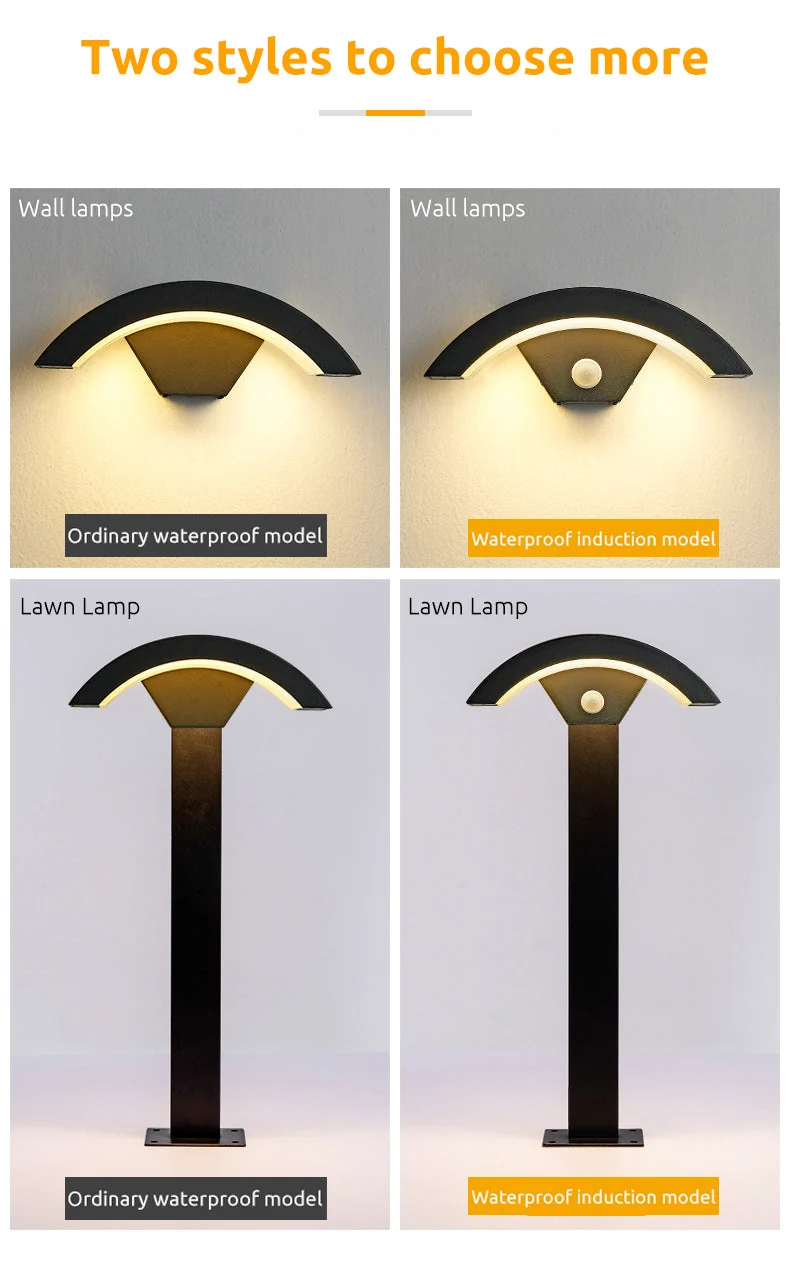 Lunara LED Outdoor Wall Light With Motion Sensor Garden Euroselle