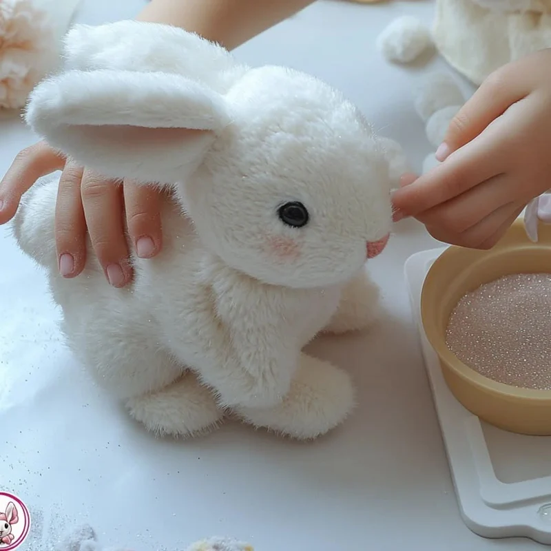 Euroselle Hopbuddy Animated Plush Bunny With Realistic Hopping And Ear Movement