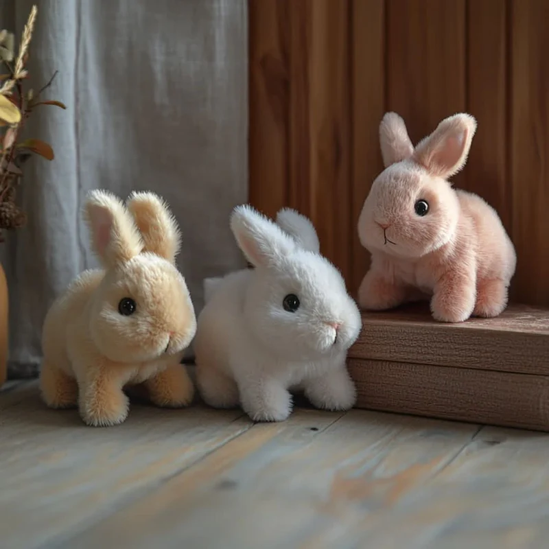 Euroselle Hopbuddy Animated Plush Bunny With Realistic Hopping And Ear Movement
