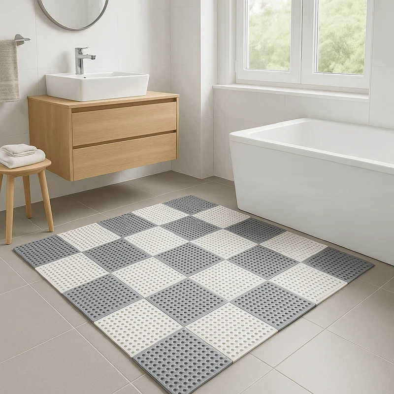 Euroselle Waterproof Non-Slip Bath Mat for Safe and Comfortable Showers