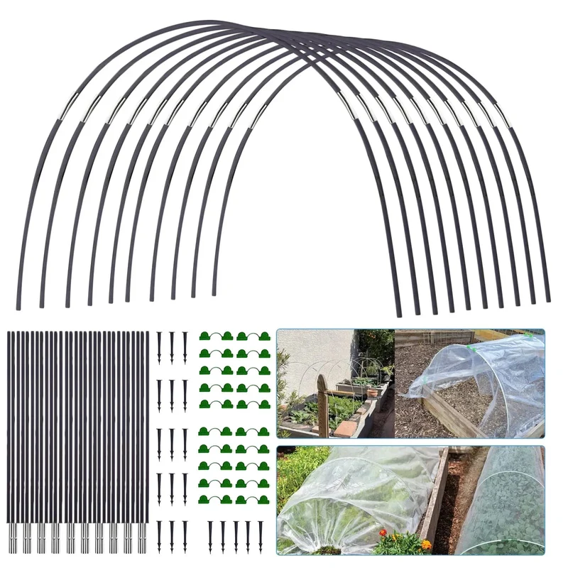 Euroselle 5-Piece Garden Poly Tunnel With Fiberglass Frame