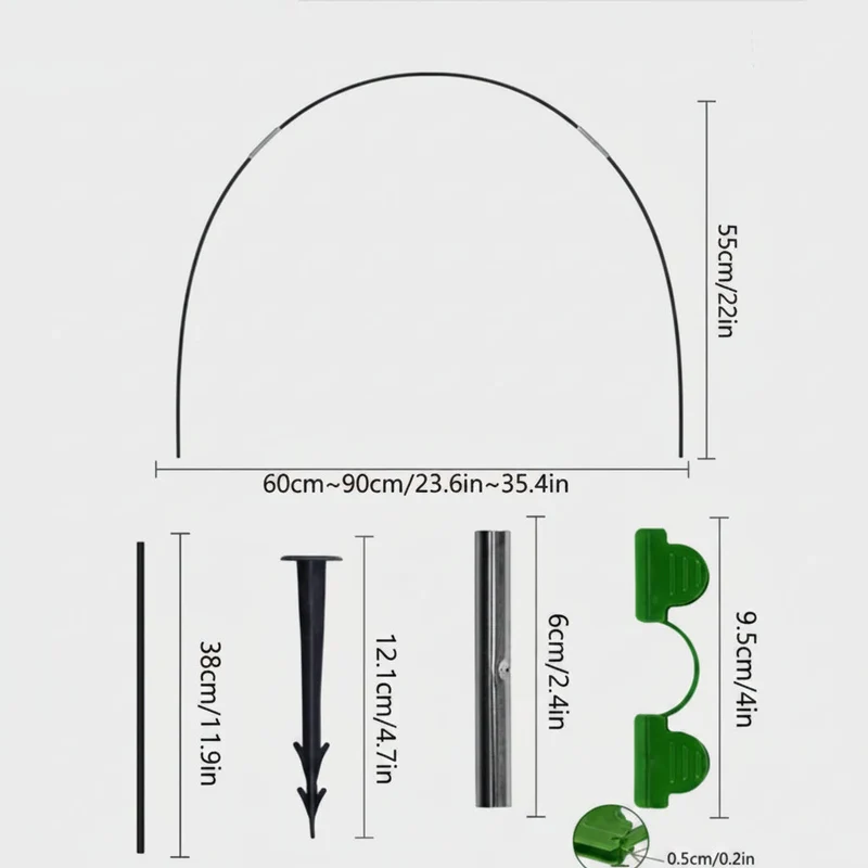 Euroselle 5-Piece Garden Poly Tunnel With Fiberglass Frame