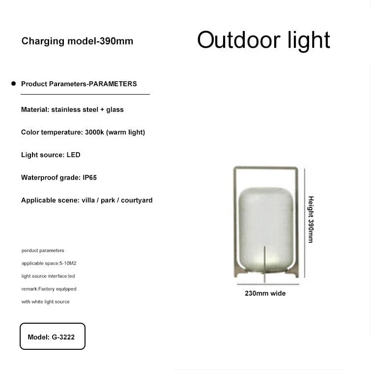 Euroselle Modern Outdoor Lighting For Terrace And Garden Exteriors