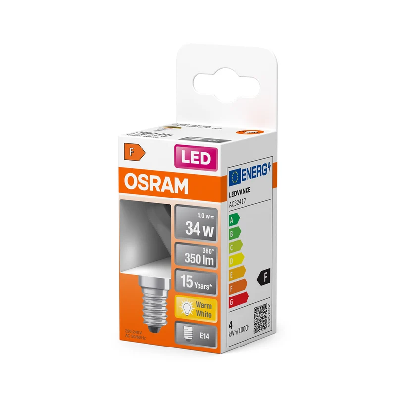 OSRAM LED Lampe LED Retrofit CLASSIC P Mirror 4W 827 Clear E14, 380 lm, 2700 K, Warmweiß