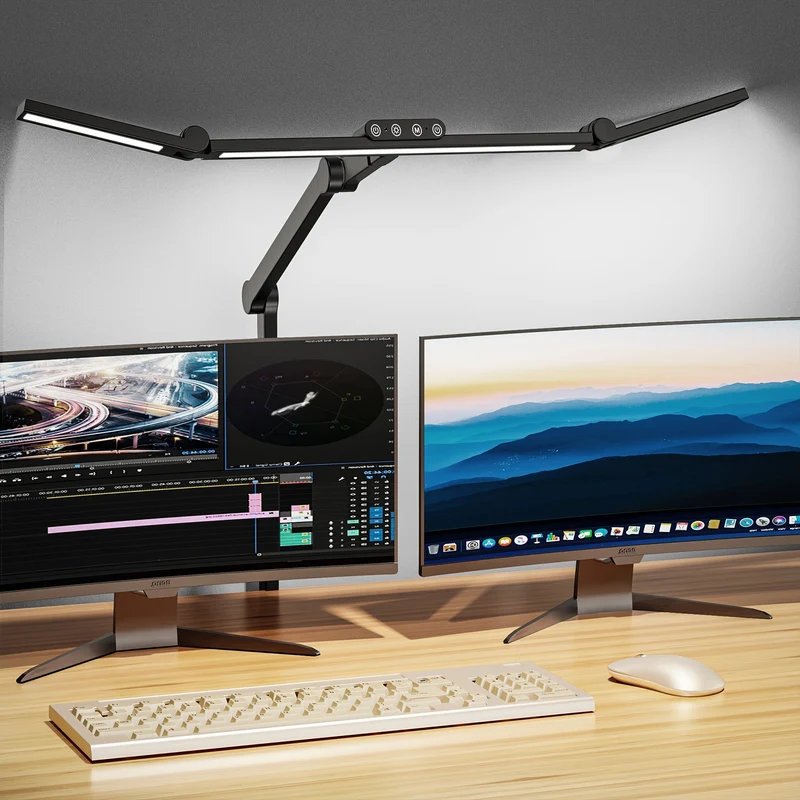 Euroselle Three-Head Clampable LED Desk Lamp From Euroselle