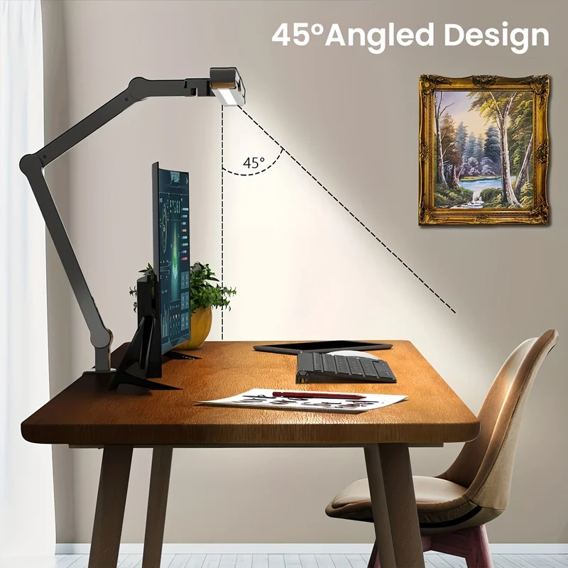 Euroselle Three-Head Clampable LED Desk Lamp From Euroselle
