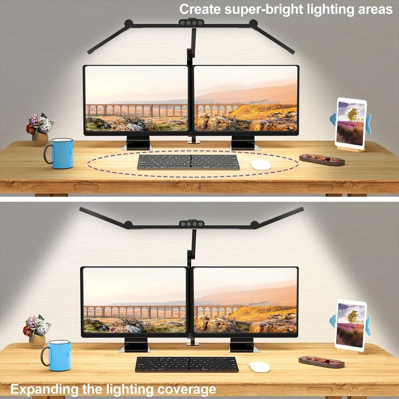 Euroselle Three-Head Clampable LED Desk Lamp From Euroselle