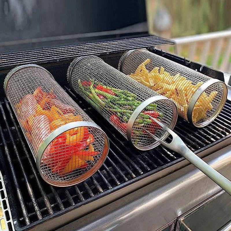 Euroselle Stainless Steel Vegetable Grill Basket For Even Cooking