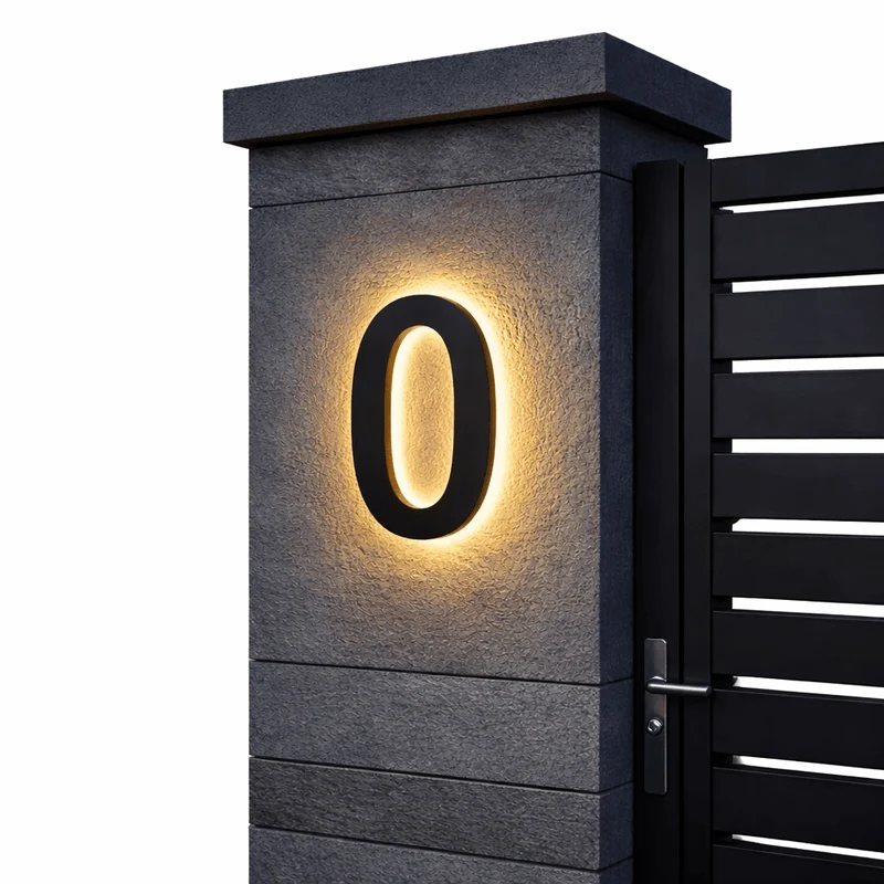 Euroselle Numeralux LED Customizable House Numbers For Modern Homes