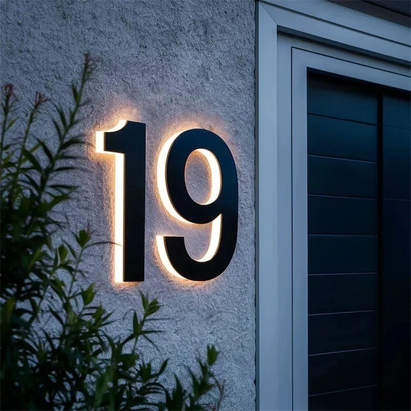 Euroselle Numeralux LED Customizable House Numbers For Modern Homes