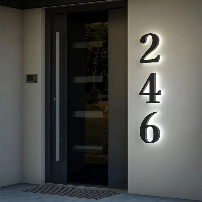 Euroselle Numeralux LED Customizable House Numbers For Modern Homes
