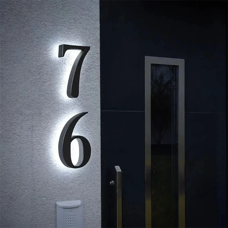 Euroselle Numeralux LED Customizable House Numbers For Modern Homes