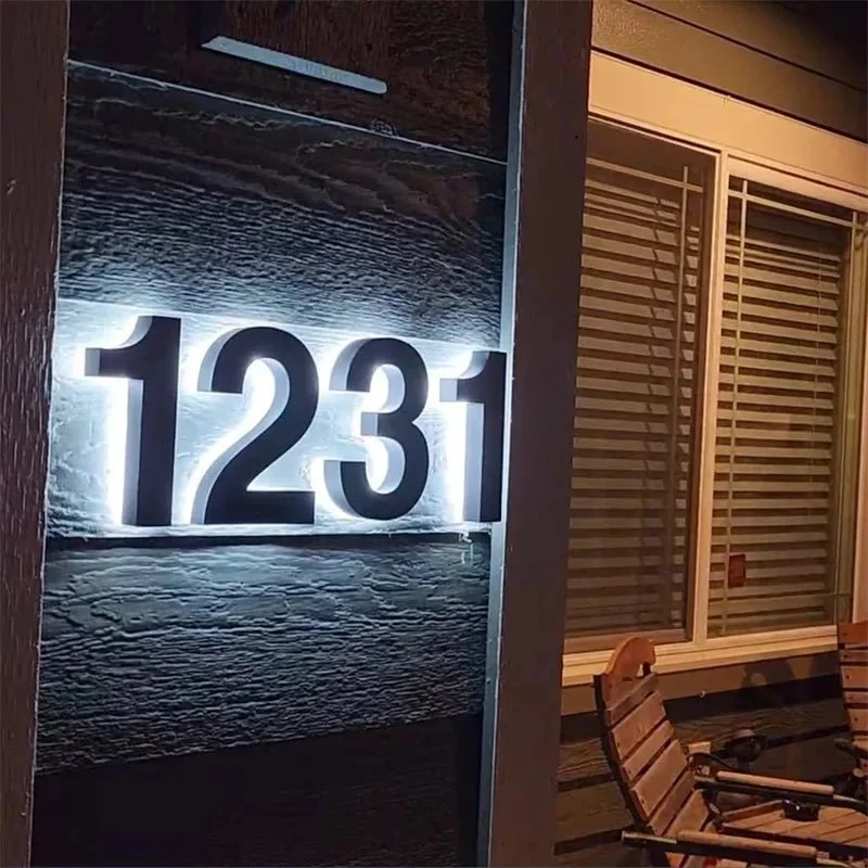 Euroselle Numeralux LED Customizable House Numbers For Modern Homes