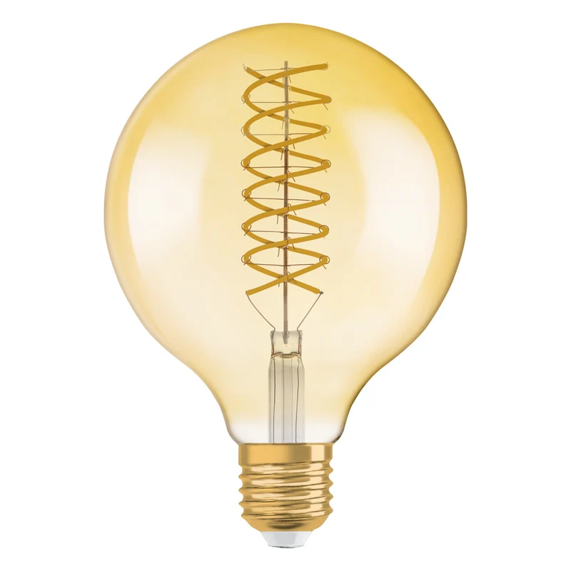 OSRAM VINTAGE 1906® LED Lampe LED CLASSIC Globe Dimmable 8.8W 824 Gold E27, 806 lm, 2400 K, Comfort warm white